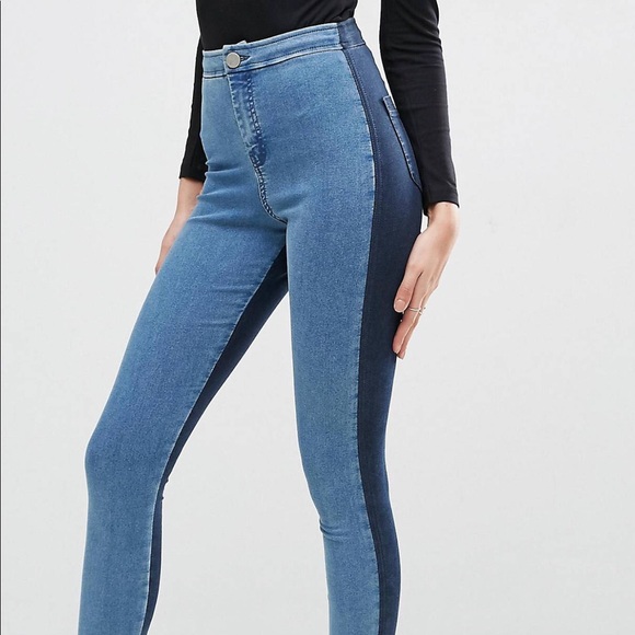 two colored jeans